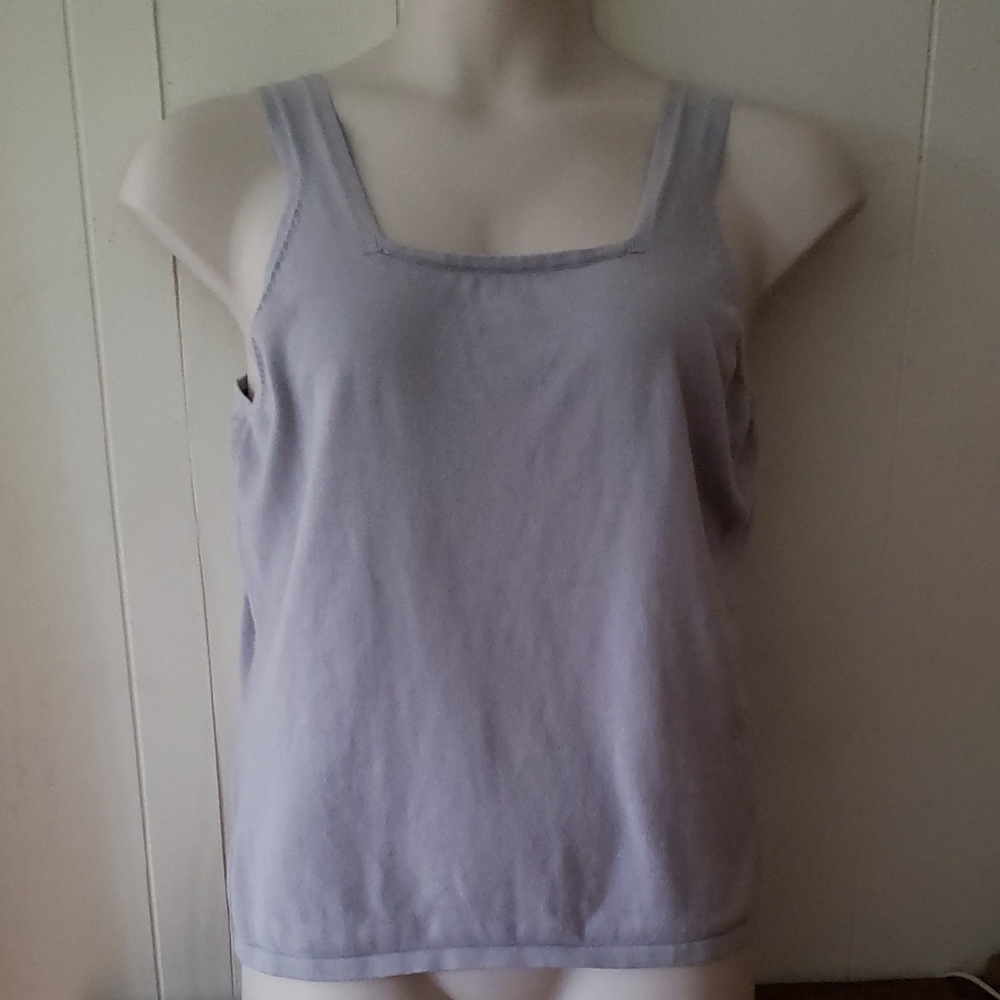 Choice of Plus Women's Rib Knit 100% Cotton Sleeveless Tank Top 2 colors avail